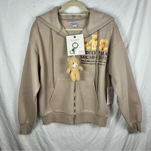 Sunday Retreat Cuddly Pals Squad Zip Hoodie S NWT